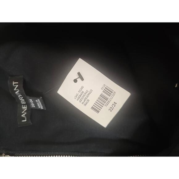 NWT Lane Bryant Black V-Neck Long Sleeve Fit Flare Maxi Dress 24 - Picture 6 of 9